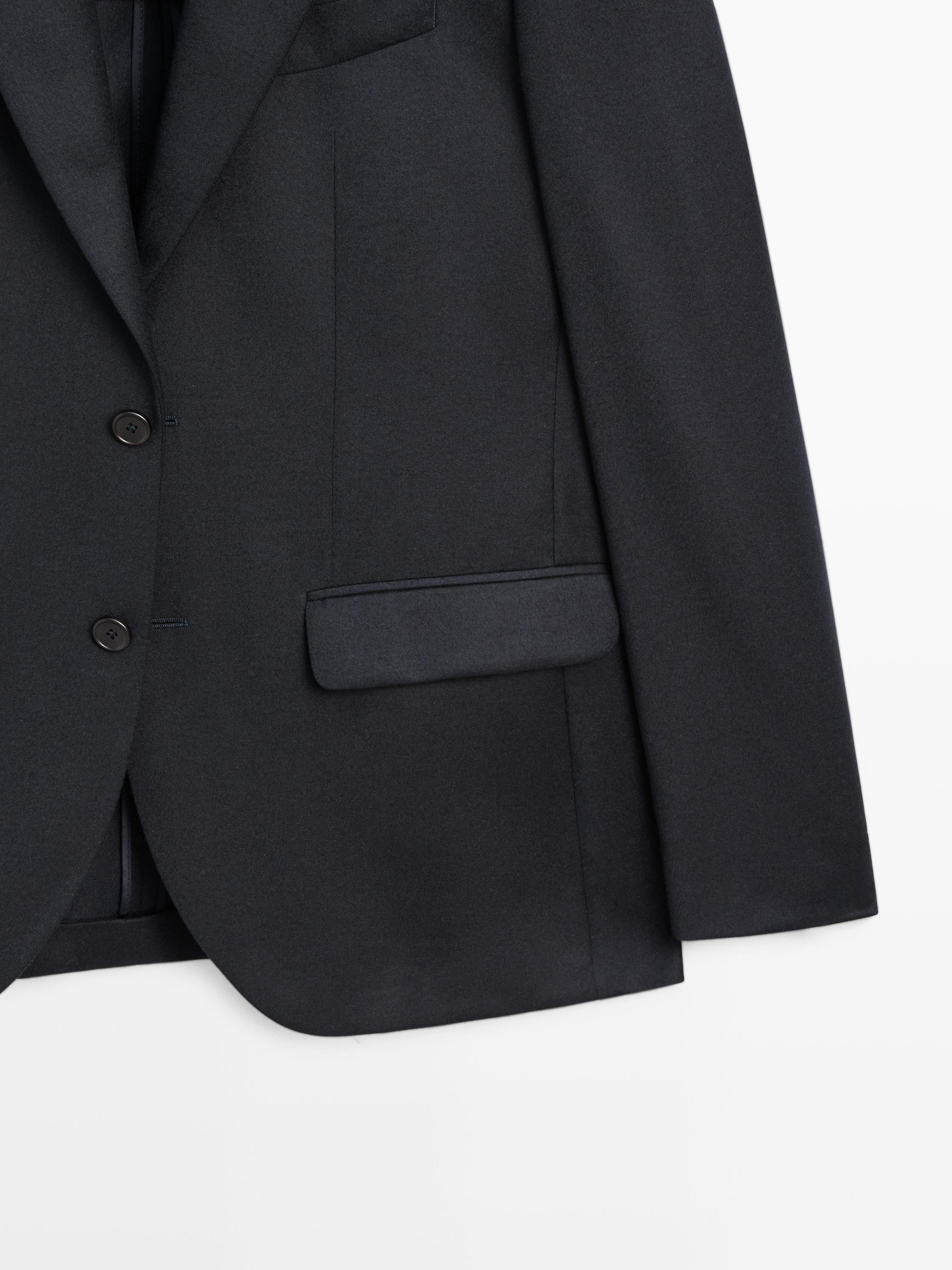 American wool blend flannel suit